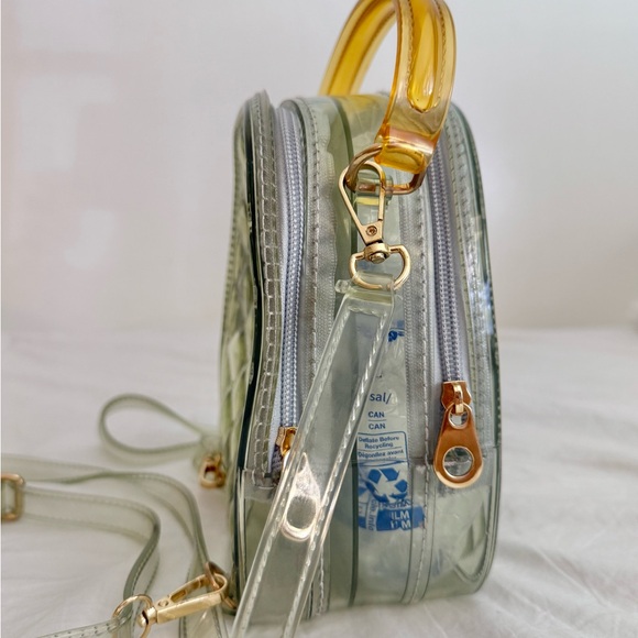 Stylish Transparent Mini Handbag Set with Purple and Blue Accents - Picture 7 of 7